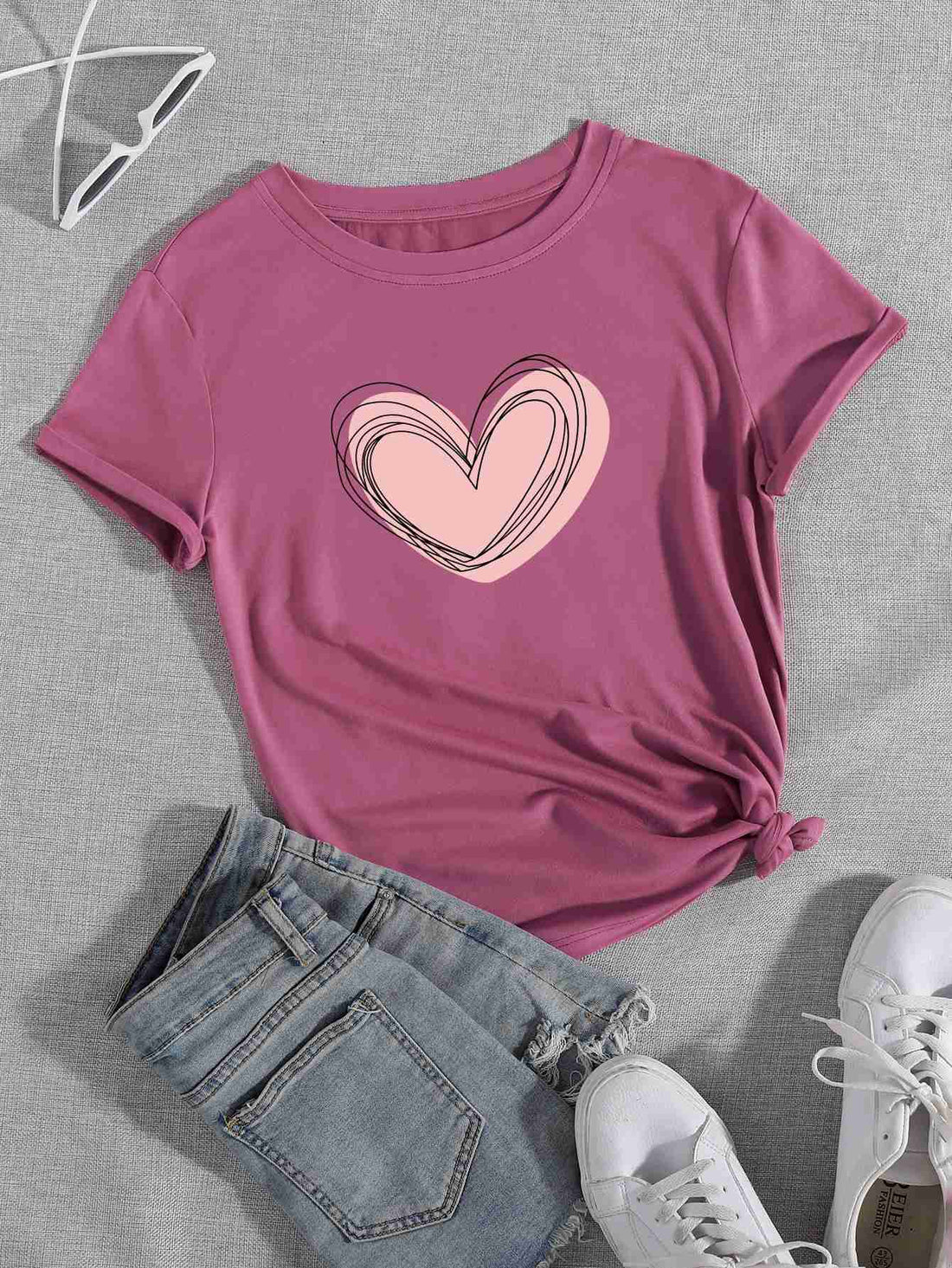 Heart Pink Tees
