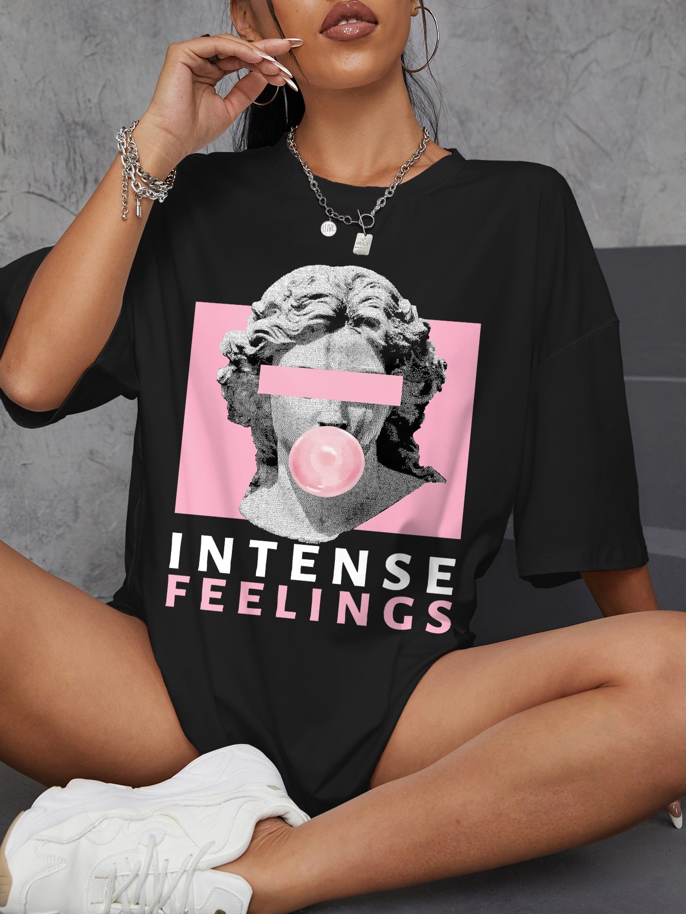 Intense Feelings Black Tees