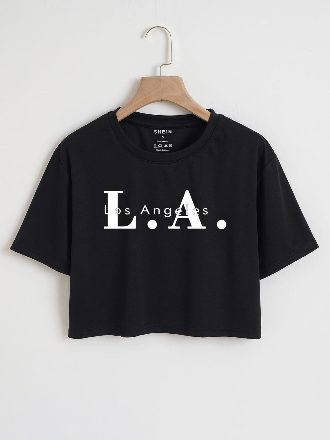 L.A Crop Tee_ Black