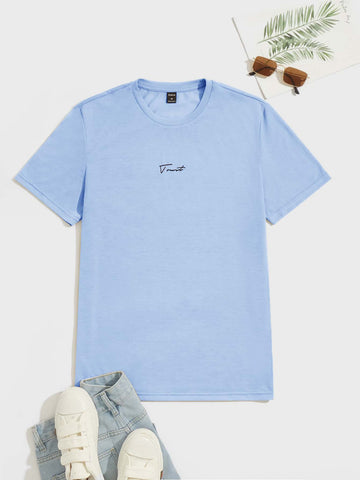 Letter Graphic Tee Men_SkyBlue