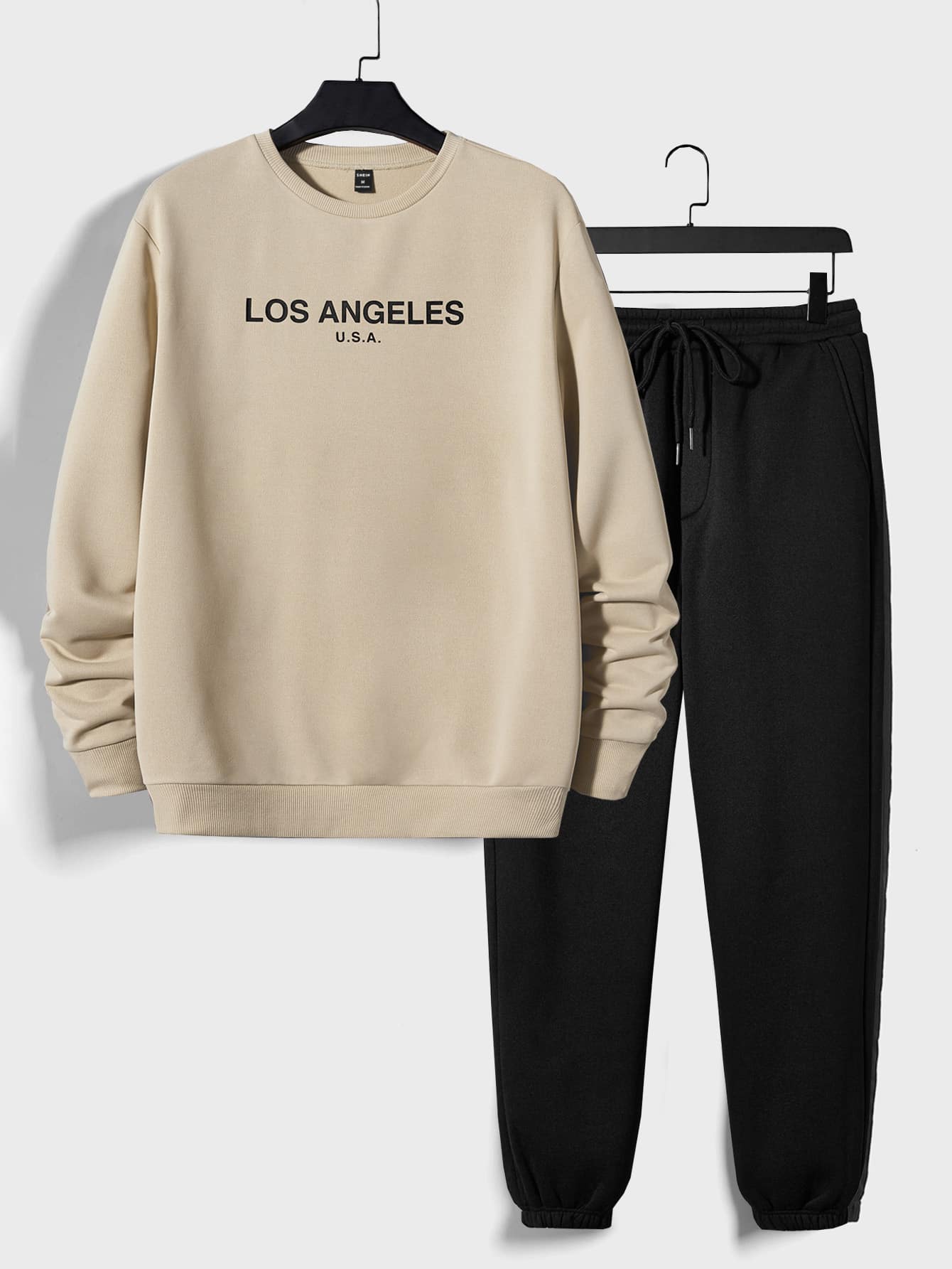 Los Angeles Tracksuit Men_Creame Black