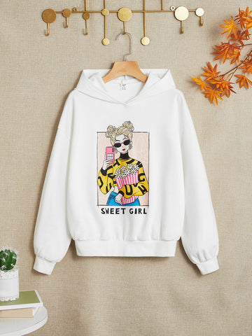 Modern Girl Long Hoddie _ White