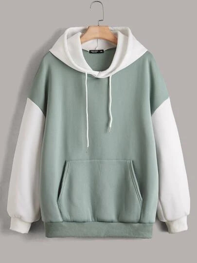 Multi Color Hoddie _ Mint Green White