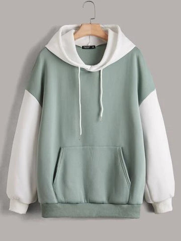 Multi Color Hoddie _ Mint Green White
