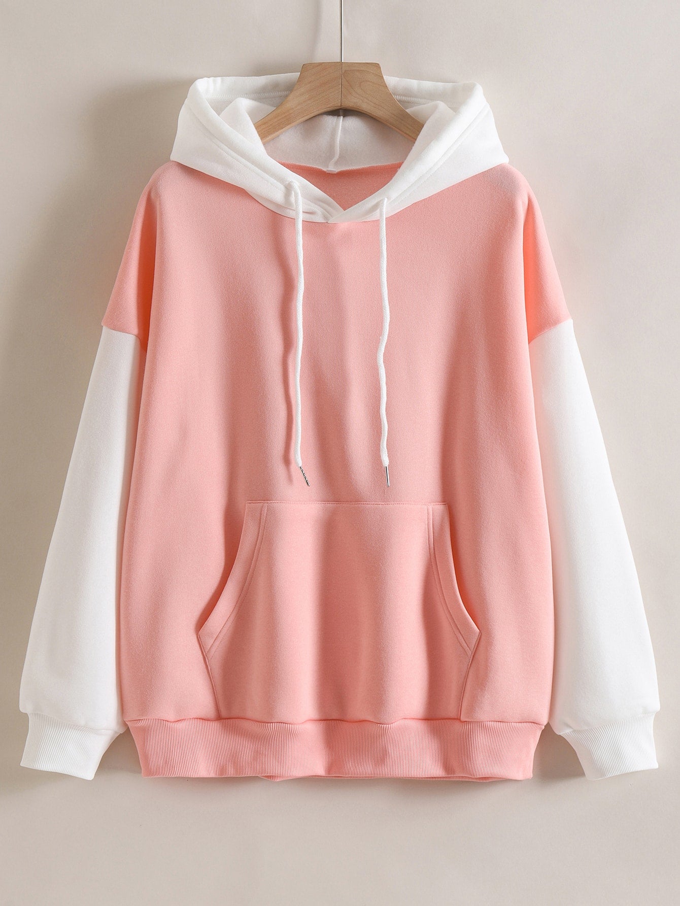 Multi Color Hoddie _ Peach White
