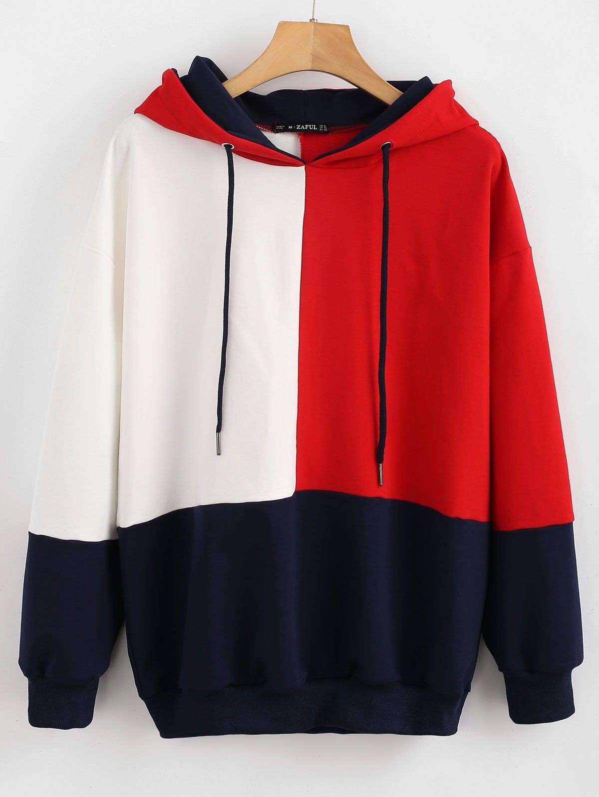Multi Colour Hoddie _ Navy Blue Red White