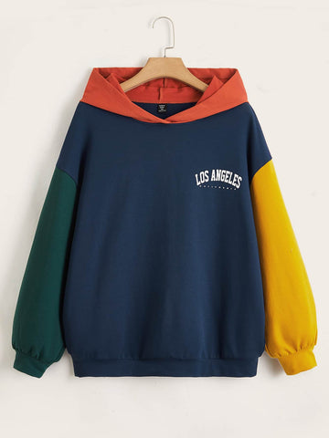 Multi Colour Los Angeles Hoddie _ Navy Blue