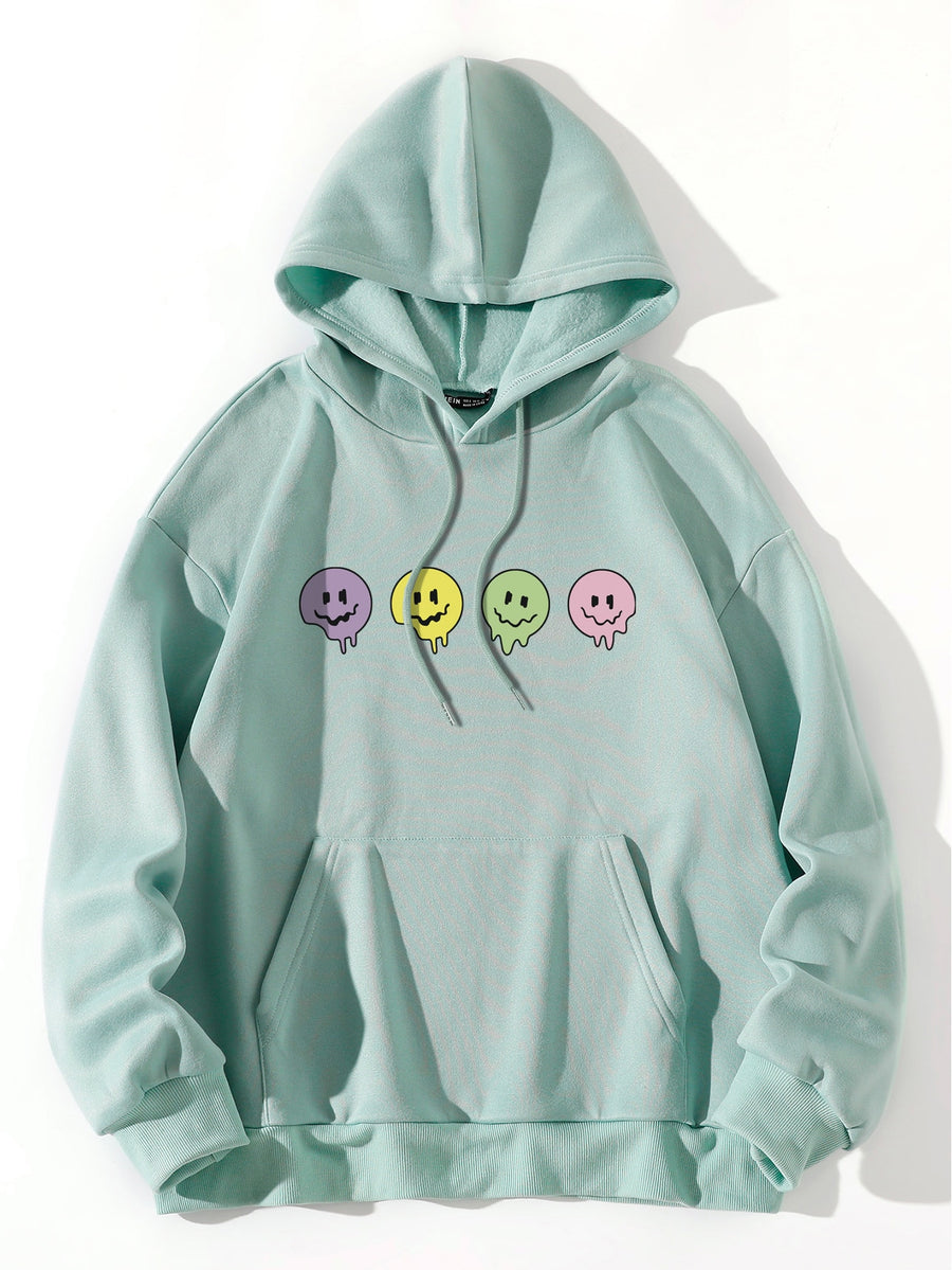 Multi Smiley Hoddie _ Sea Green