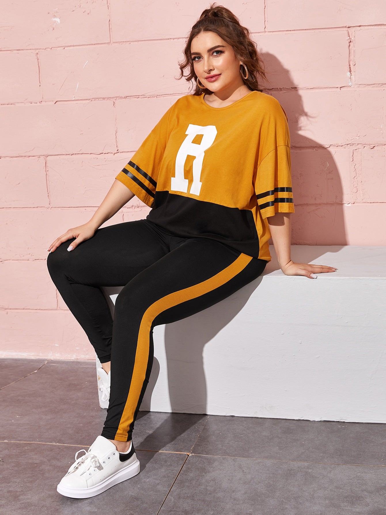 Mustard Yellow And Black Tracksuit