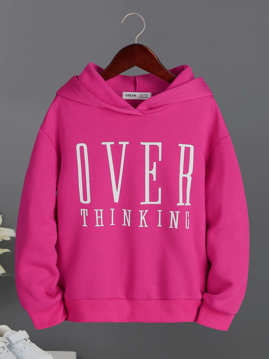 Over Thinking Hoddie _ Hot Pink