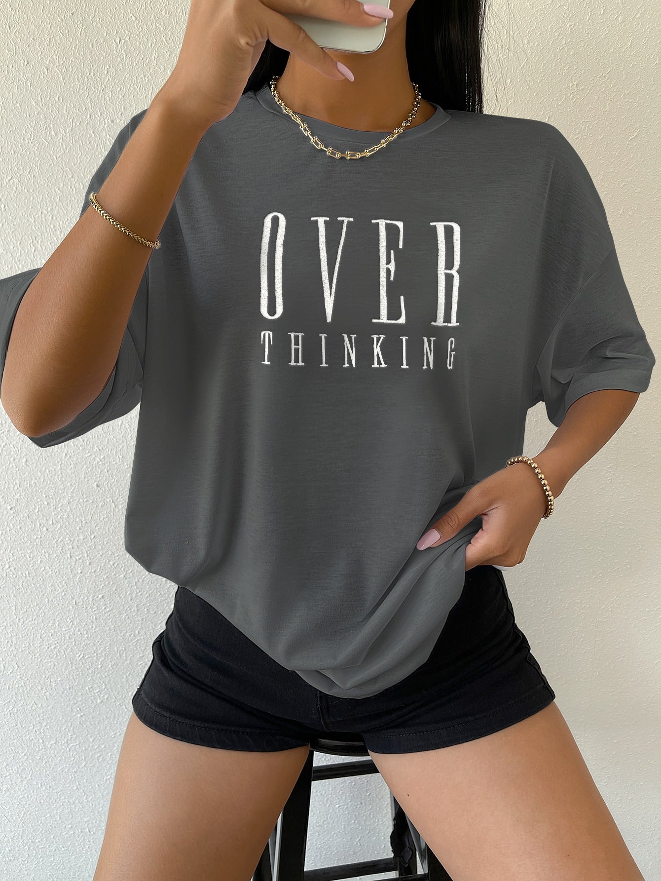 Over Thinking Grey Tees