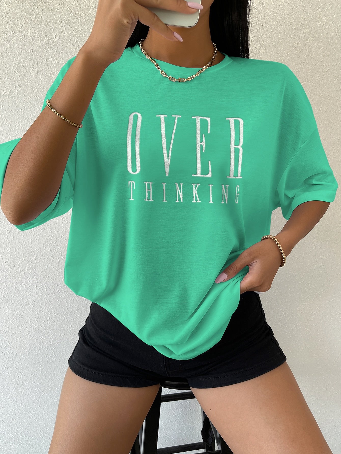 Over Thinking Seagreen Tees