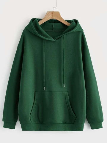 Plain Hoddie _ Dark Green