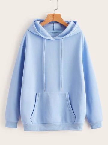 Plain Hoddie _ Dusty Blue