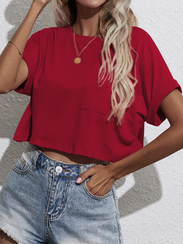 Pocket CropTee_Red
