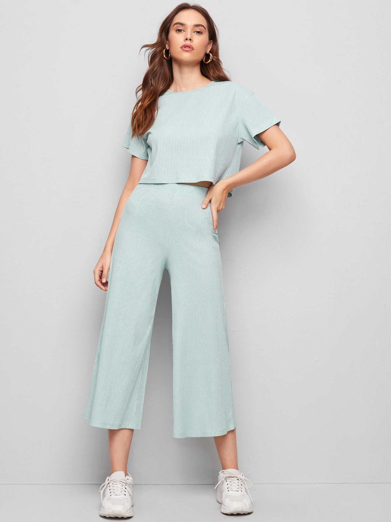Sky Blue Rib Tracksuit
