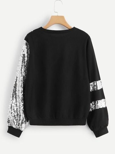 Sequence Sleeves Sweatshirt _ Black