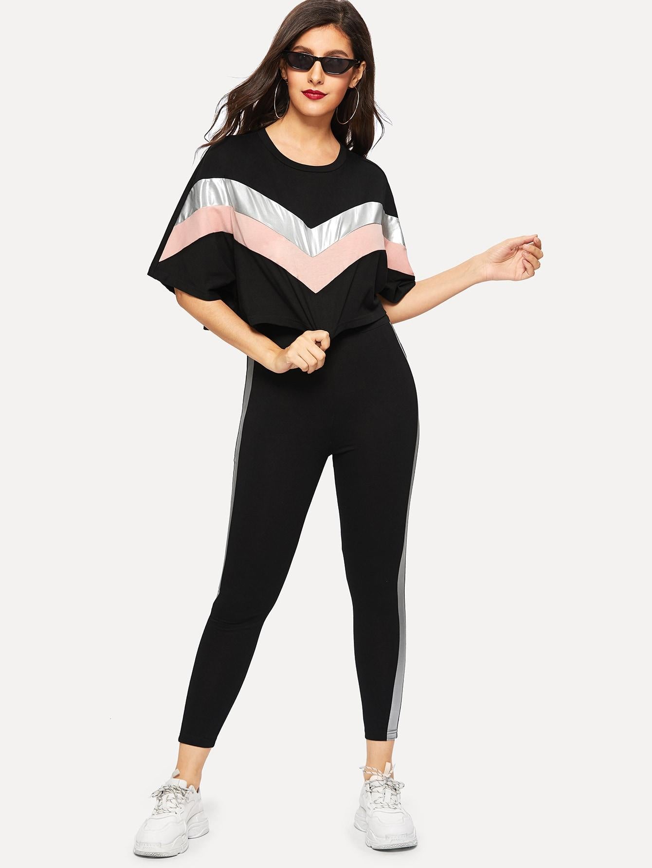 Silver Pink Black Tracksuit