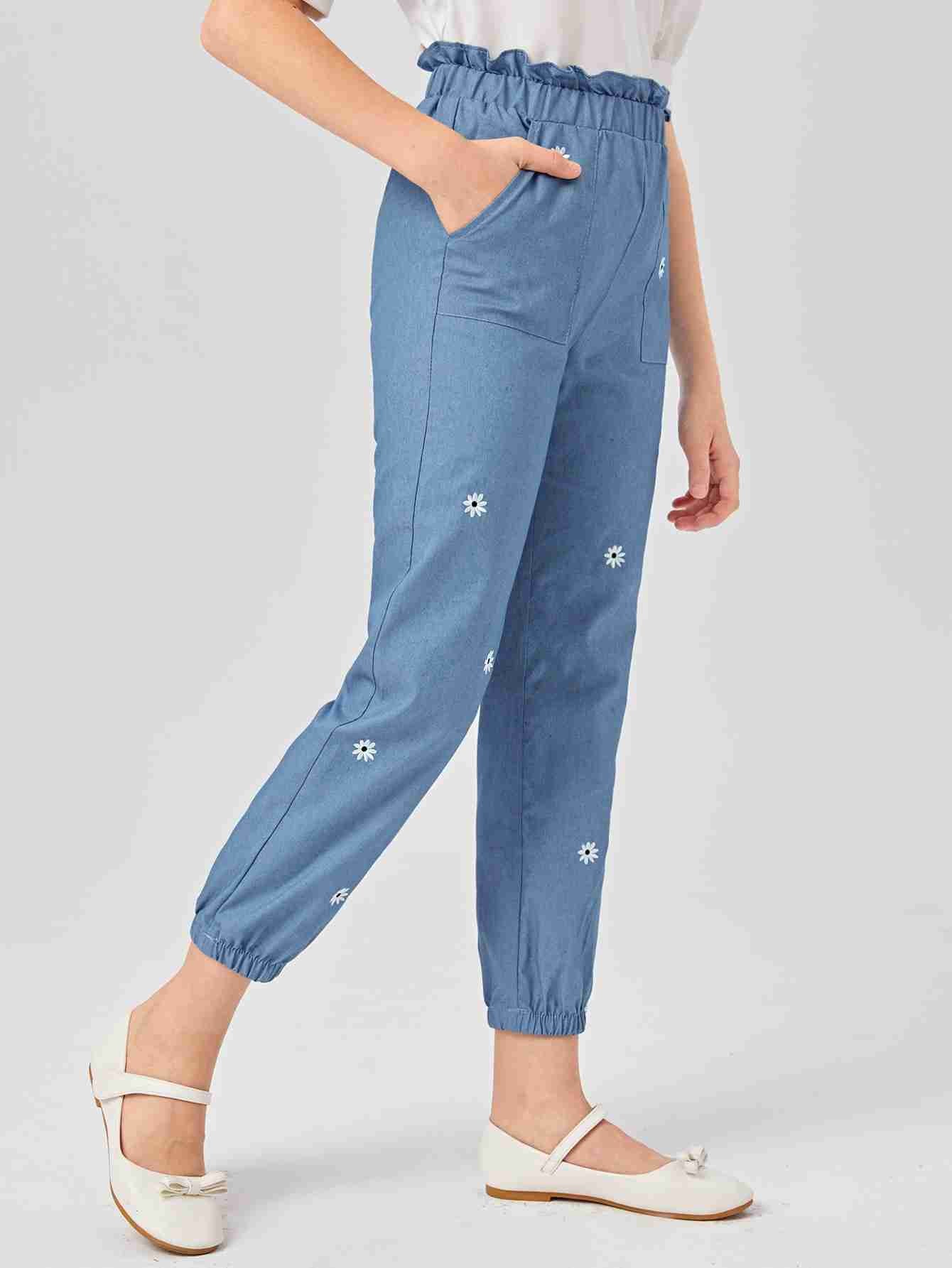 Flower Pant Pant _ Blue