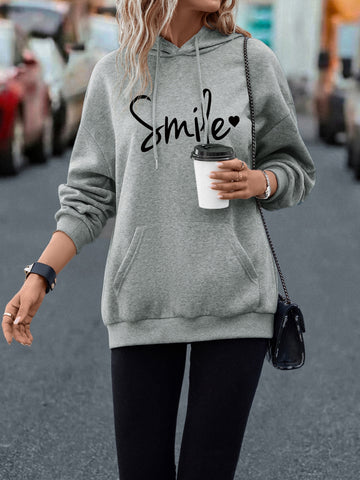 Smile Hoddie _ Grey