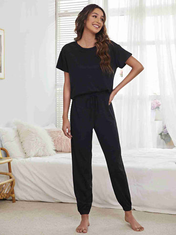 Solid Color PJ Set_ Black