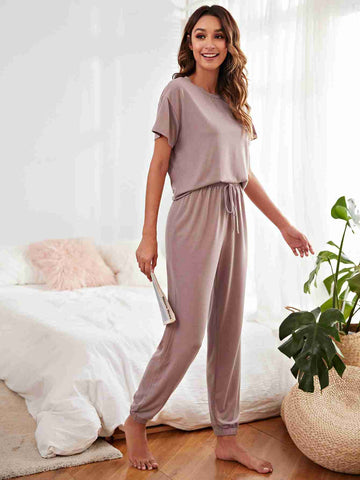 Solid Color PJ Set_ Dusty Pink