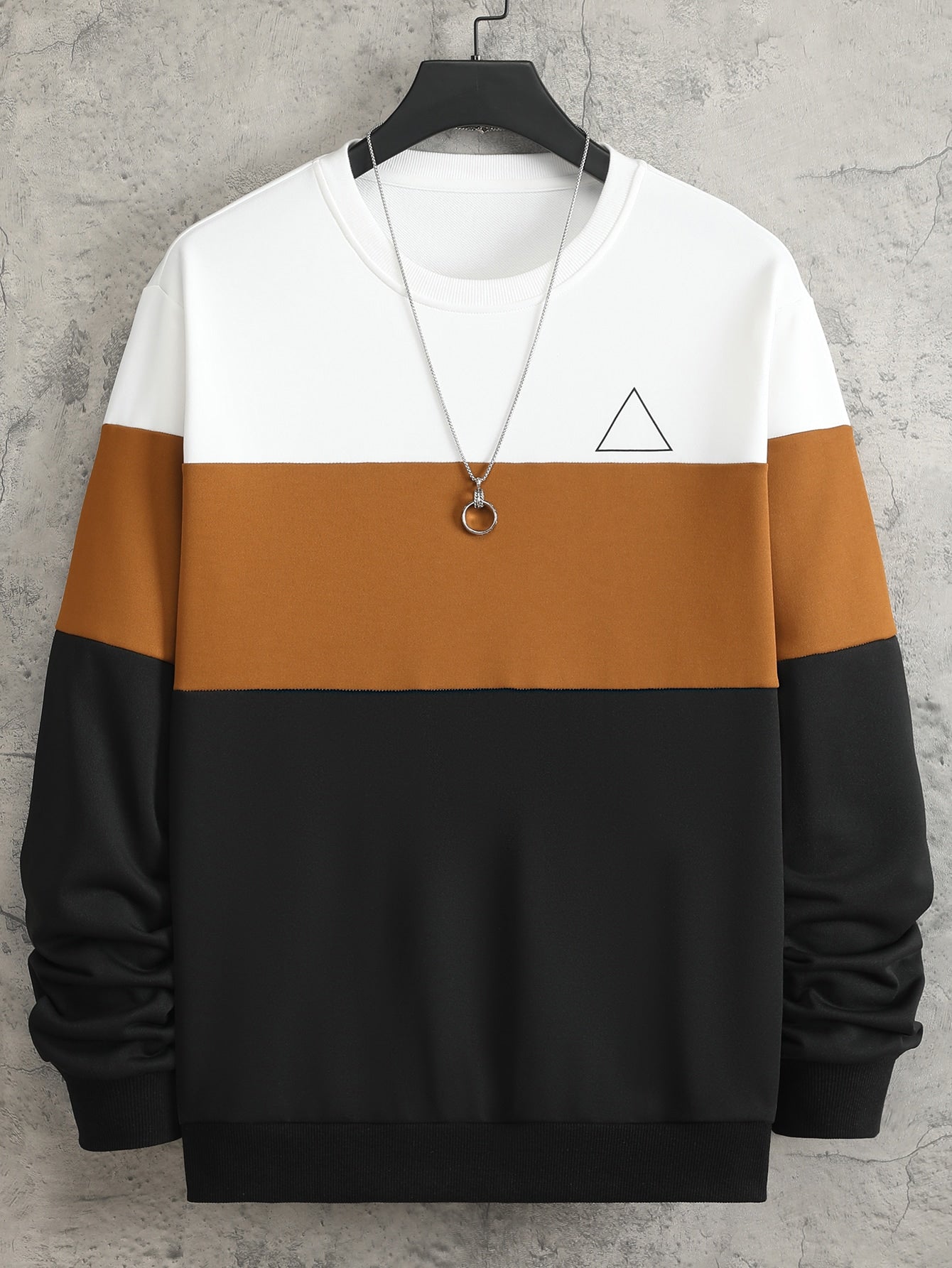Triangle Sweatshirt_Brown White Black
