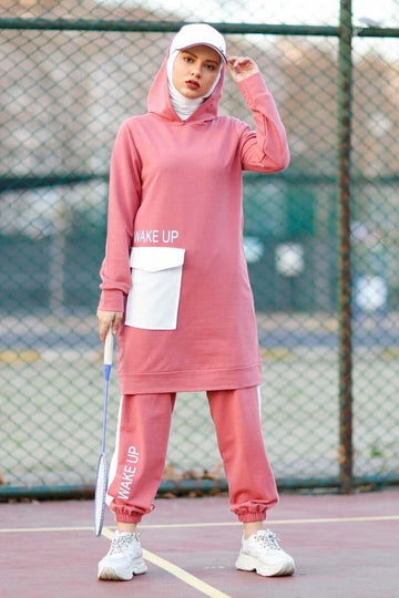 Wake Up Long Tracksuit – Pink