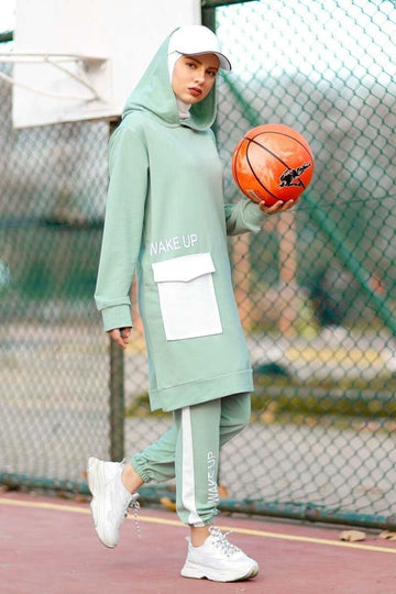 Wake Up Long Tracksuit – Sea Green