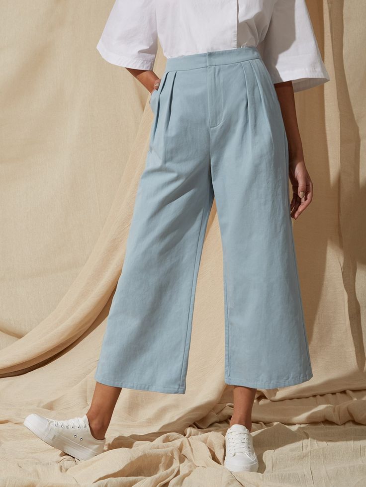 Wide Leg Hem Pant _ Denim